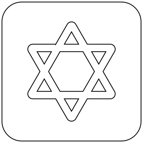 Star Of David Emoji Coloring Page